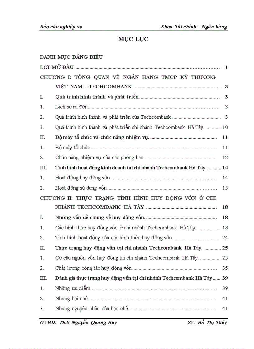 Giải pháp nâng cao hiệu quả công tác huy động vốn tại chi nhánh techcombank ha tây
