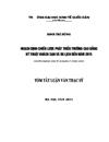 Hoạch định chiến lược phát triển trường Cao đẳng Kỹ thuật Khách sạn và Du lịch đến năm 2015