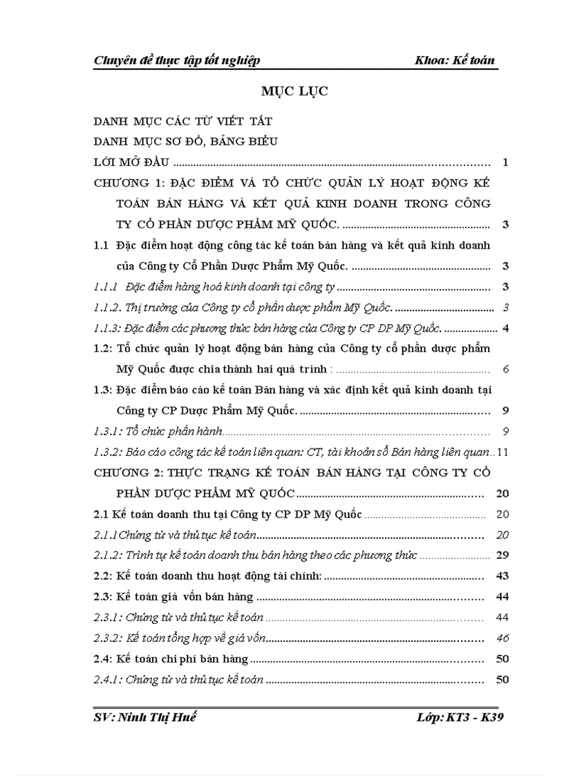 Kế toán bán hàng và xác định kết quả bán hàng tại công ty cổ phần dp mỹ quốc