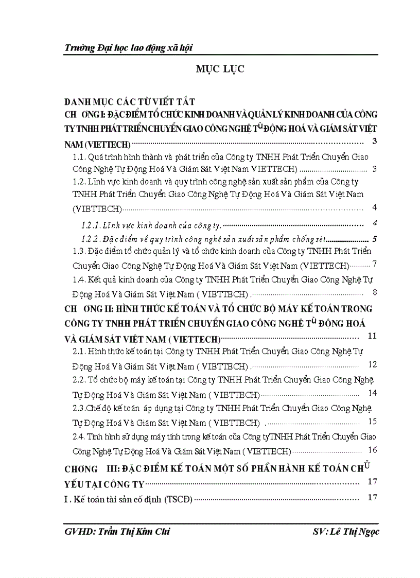 Kế toán và tổ chức bộ máy kế toán trong Công Ty TNHH Phát Triển Chuyển Giao Công Nghệ Tự Động Hoá Và Giám Sát Việt Nam