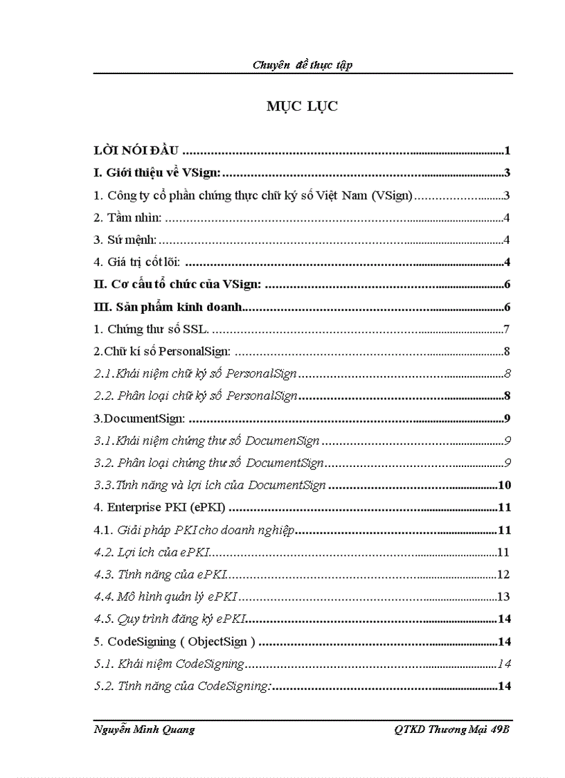 Giải pháp nhằm phát triển hoạt động thương mại điện tử ở công ty cổ phần chứng thực chữ ký số việt nam (vsign)
