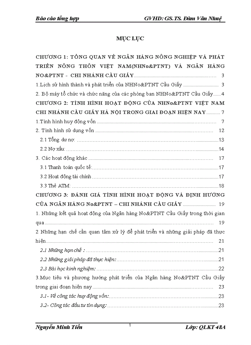 NHNo&PTNT Cầu Giấy
