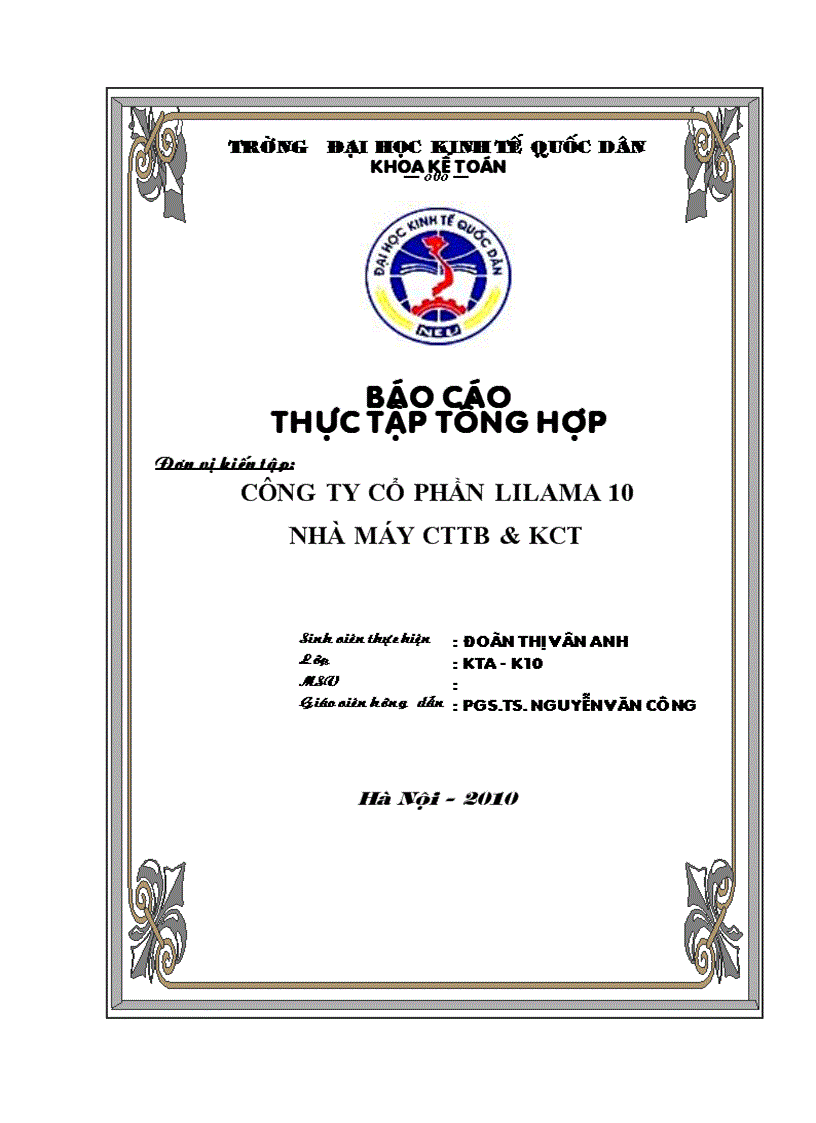 Công ty cổ phần lilama 10 nhà máy cttb & kct