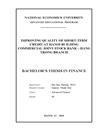 Improving quality of short-term credit at hanoi building commercial joint-stock bank – hang trong branch