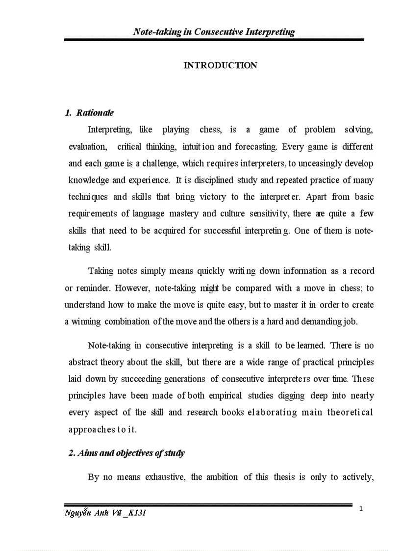 Tiếng anh:Note-taking in Consecutive Interpreting