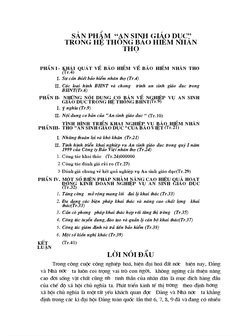 An sinh GD trong hệ thống BH nhân thọ