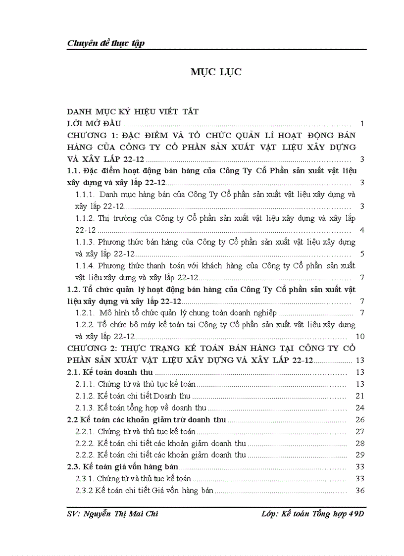 Hoàn thiện kế toán Bán hàng tại Công ty Cổ phần sản xuất vật liệu xây dựng và xây lắp 22-12
