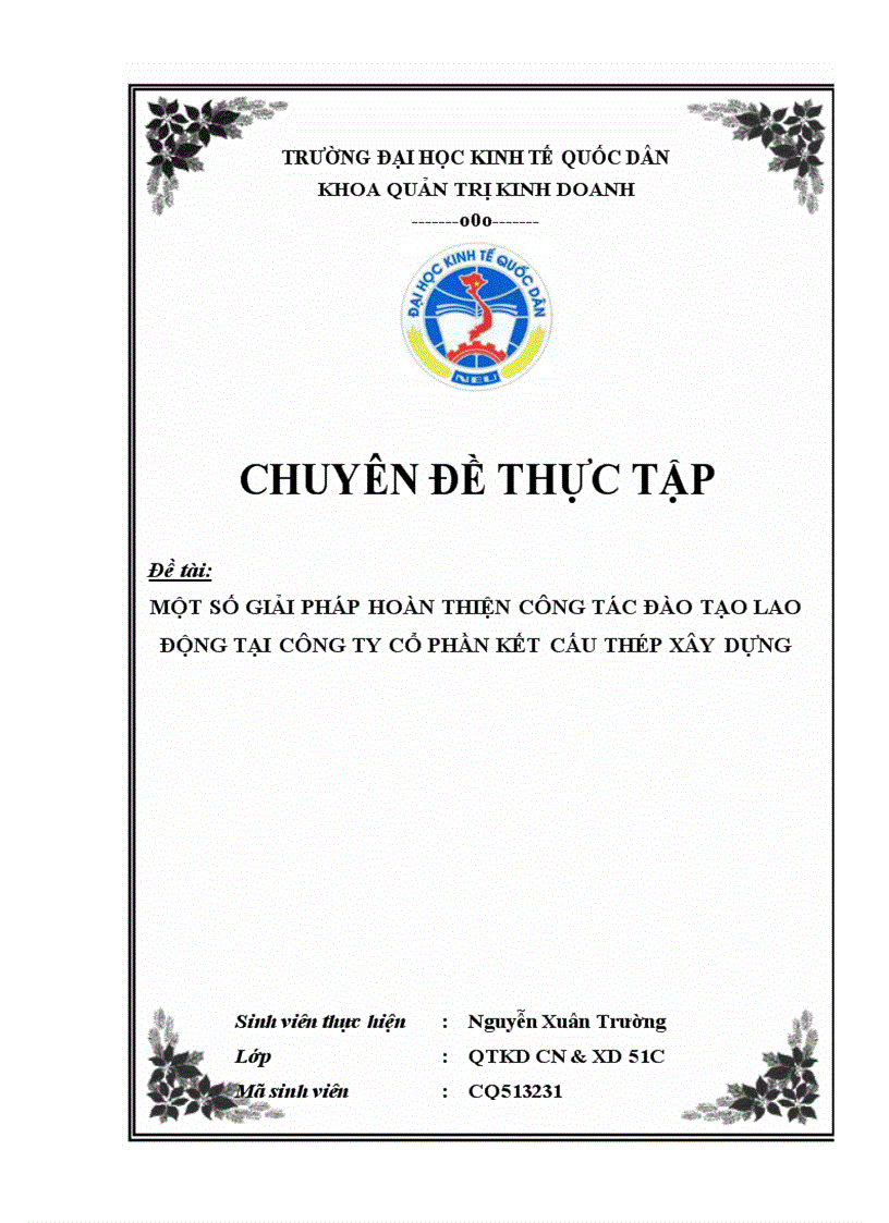 Một số giải phằm nhằm hoàn thiện công tác đào tạo lao động tại Công ty Cổ phần kết cấu thép xây dựng – COMESS