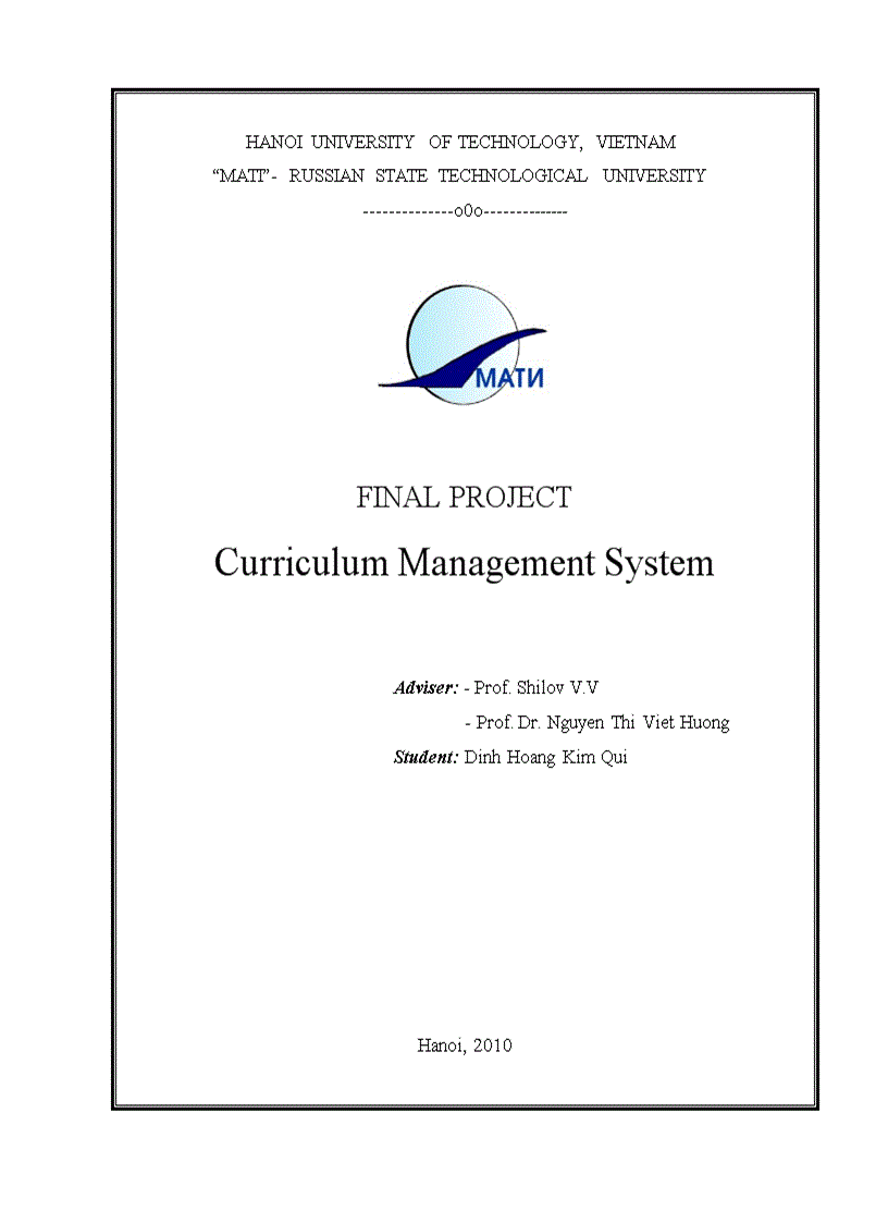 Curriculum Management System