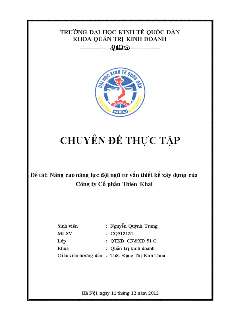 Nâng cao năng lực đội ngũ tư vấn thiết kế xây dựng của Công ty Cố phần Thiên Khai