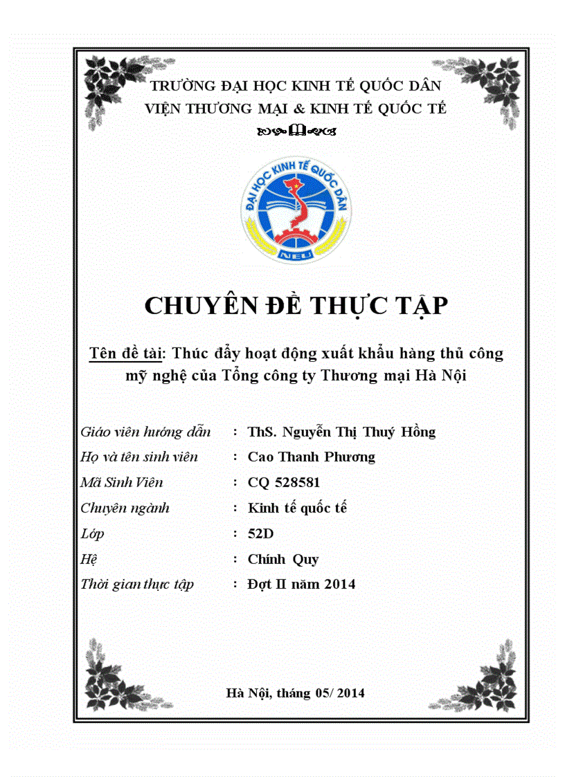 Thúc đẩy hoạt động xuất khẩu hàng thủ công mỹ nghệ của Tổng công ty Thương mại Hà Nội