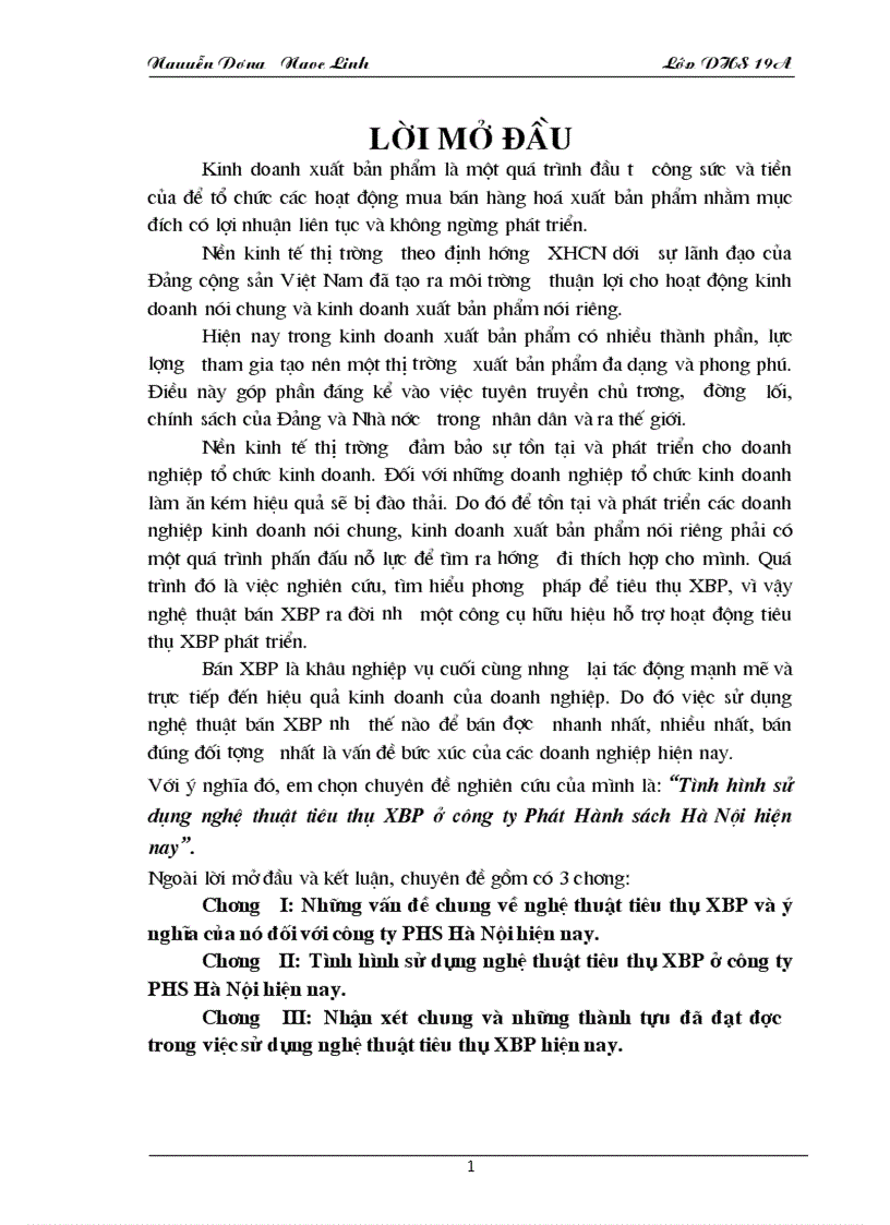 Nghệ thuật tiêu thụ XBP