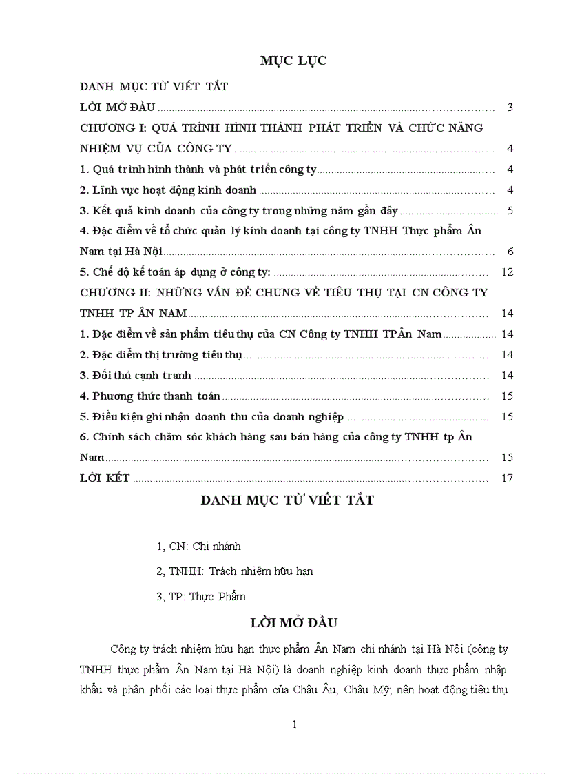 Công ty TNHH thực phẩm Ân Nam