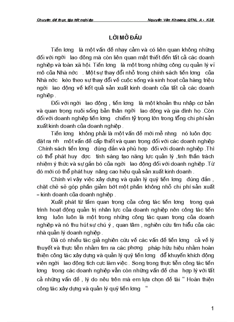 XD và QL quỹ tiền lương