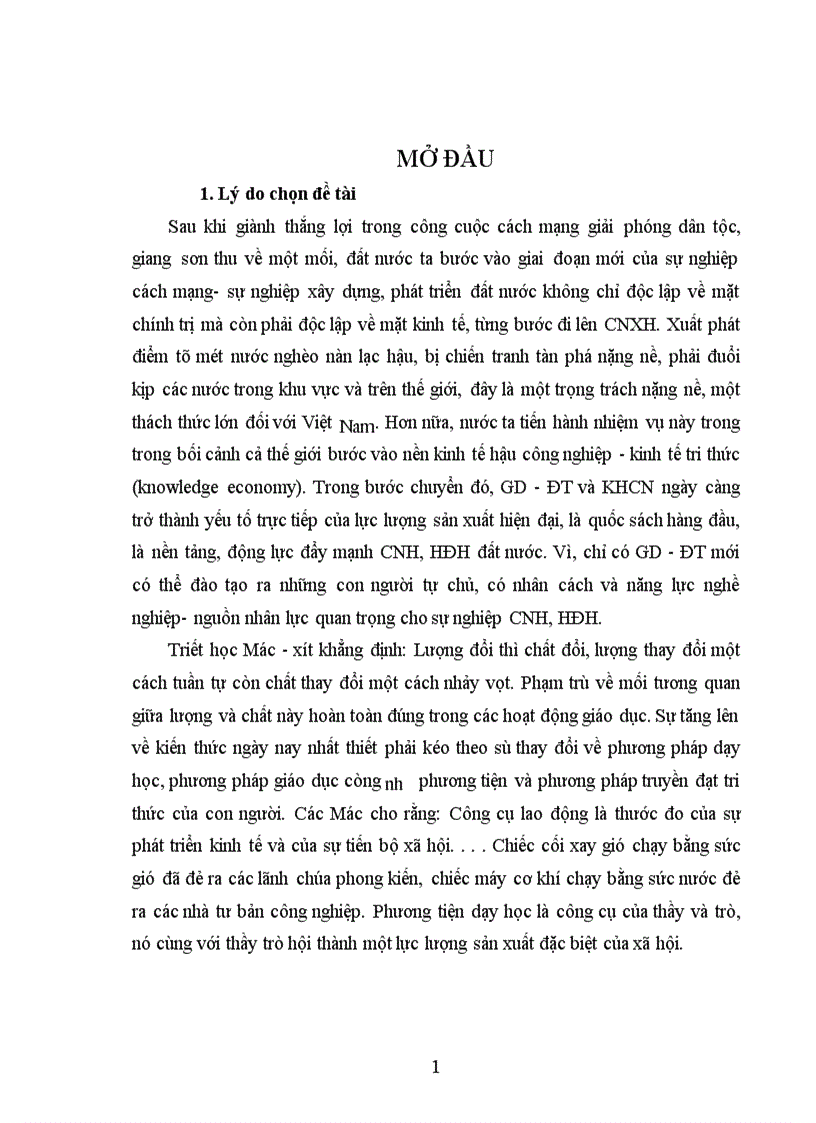 Đổi mới phương pháp thuyết trình trong dạy học kinh tế chính trị Mác Lênin hàng hóa và tiền tệ ở trường Cao đẳng nghề