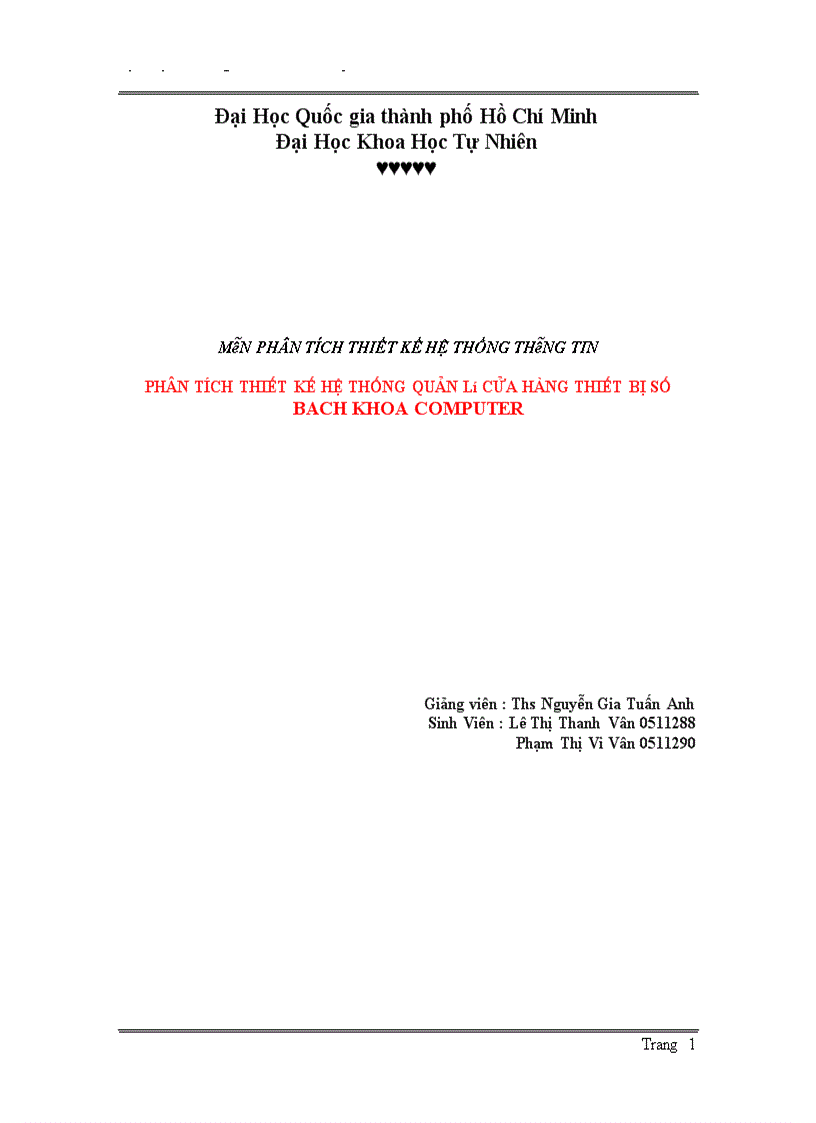 Phân tích thiết kế hệ thống quản lý cửa hàng thiết bị số bach khoa computeR