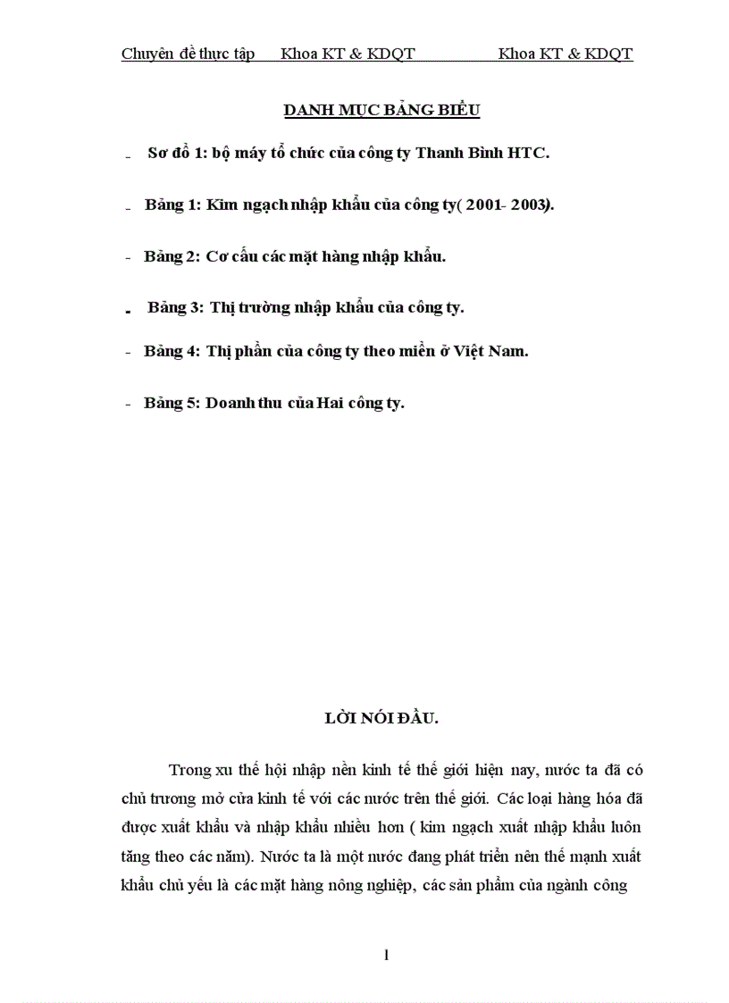 Một số giải pháp hoàn thiện hoạt động nhập khẩu và nâng cao sức cạnh tranh hàng hoá tại Công ty Thanh Bình HTC