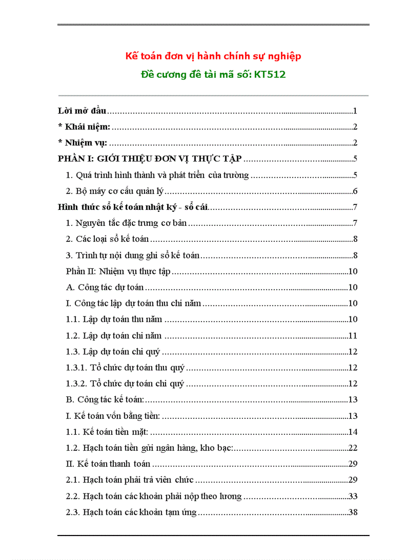 Kế toán đơn vị hành chính sự nghiệp