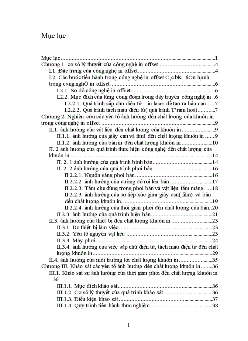 Nghiên cứu khảo sát các yếu tố ảnh hưởng đến chất lượng của khuôn in trong công nghệ in offset