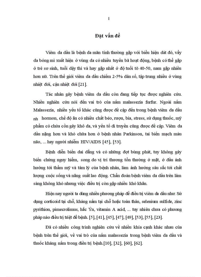 Tình hình đặc điểm lâm sàng và kết qủa điều trị viêm da dầu người lớn bằng uống Itraconazole kết hợp bôi corticoid