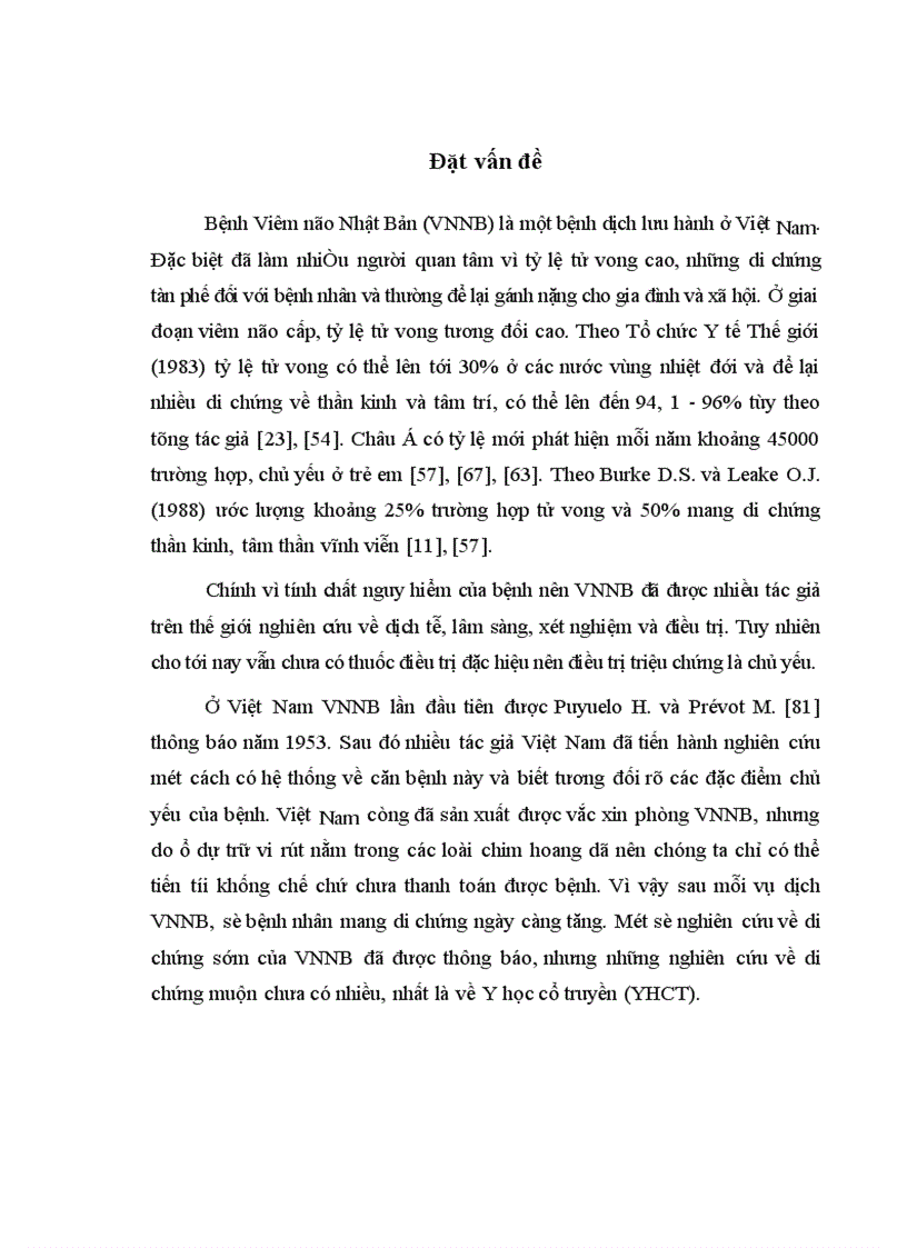 Mô tả một số đặc điểm lâm sàng di chứng VNNB giai đoạn muộn sau ba năm theo YHCT trên các bệnh nhân này