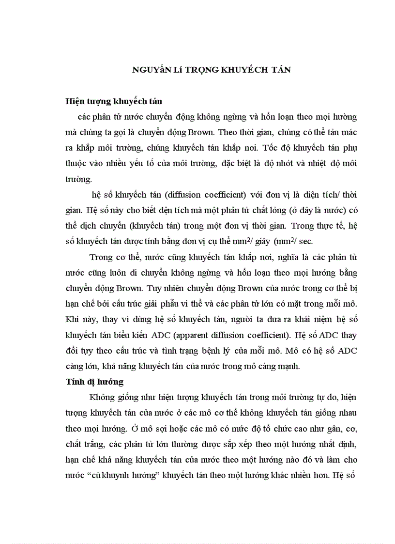 Nguyên lý trọng khuyếch tán