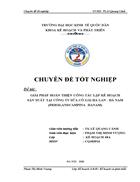 Giải pháp hoàn thiện công tác lập kế hoạch sản xuất tại công ty sữa cô gái Hà Lan - Hà Nam (FrieslandCampina Hanam)