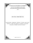 Investigating marketing strategy of desti joint stock company to meet the demand of market in teaching English at nursery schools in Hanoi