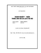 Doanh nghiệp tư nhân trong lĩnh vực du lịch ở Hà Nội