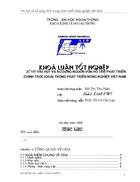 Thu hút và sử dụng nguồn vốn hỗ trợ phát triển chính thức (ODA) trong phát triển Nông nghiệp Việt Nam