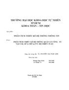 Phân tích thiết kế hệ thống quản lý công ty vận tải, sửa chữa,cứu hộ thiên tuấn