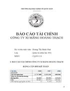 Báo cáo tài chính công ty xi măng Hoàng Thạch