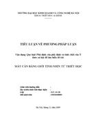 Mất cân bằng giới tính-nhìn từ triết học