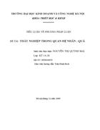 Thất nghiệp trong quan hệ nhân - quả