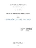 Báo cáo đồ án xây dựng phần mềm hướng đối tượng: Phần mềm quản ký thư viện