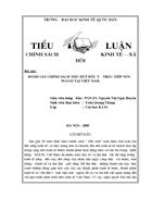 Tiểu luận chính sách kinh tế – xã hội: Đánh giá chính sách thu hút đầu tư trực tiếp nước ngoài tại Việt Nam