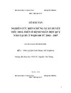 Nghiên cứu biến chứng xuất huyết tiêu hoá trên ở bệnh nhân đột quỵ não tại BV.TWQĐ 108 từ 2003 – 2007