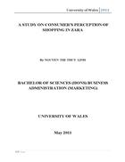 Astudy on consumers' perception of shopping in Zara