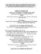 Bản cáo bạch công ty cơ khí xăng dầu