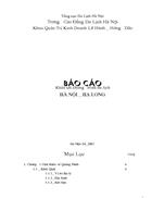 Báo cáo thực tập ngành du lịch: Hạ Long