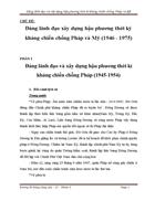 Đảng lãnh đạo xây dựng hậu phương thời kỳ kháng chiến chống Pháp và Mỹ (1946 - 1975)