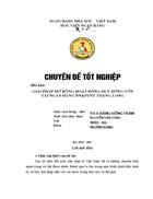 Giải pháp mở rộng hoạt động huy động vốn tại Ngân hàng nN&PTNT thăng long Hà Nội - 2007 Lời mở đầu 1 Tớnh cấp thiết của đề tài