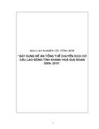 Báo cáo nghiên cứu tổng hợp: “Xây dựng đề án tổng thể chuyển dịch cơ cấu lao động tỉnh khánh hoà giai đoạn 2005- 2010”