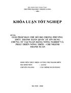 Giải pháp hạn chế rủi ro trong phương thức thanh toán quốc tế tín dụng chứng từ tại ngân hàng nông nghiệp và phát triển nông thôn – chi nhánh thanh xuân