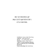 Dự án thành lập đại lí ủy quyền cấp 1 của viettel