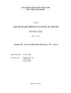 Xây dựng hệ thống cửa hàng ăn nhanh“hương việt”