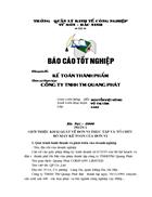 Kế toán thành phẩm Đơn vị thực tập