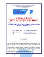 Hoàn thiện hoạt động chăm sóc khách hàng tại viễn thông Hà Tây Hà Nội 09