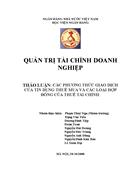 Các phương thức giao dịch của tín dụng thuê mua và các loại hợp đồng của thuê tài chính