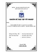 Hoàn thiện tổ chức và quản lý lao động ở Công ty TNHH Du lịch và thương mại Bảo Trung ODC